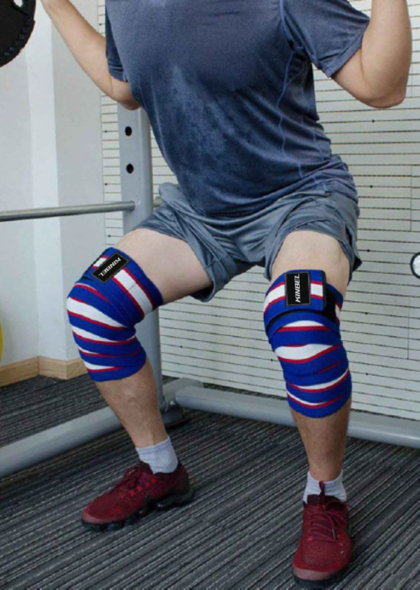 78″ Elastic Workout Knee Wraps Weightlifting, Fitness & Power lifting, Squats and Lunges