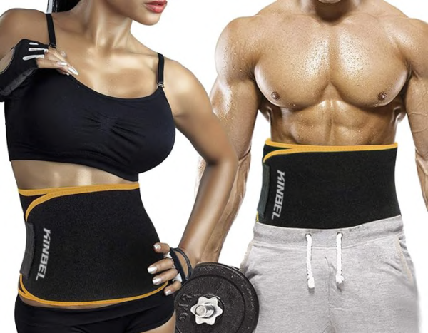 WAIST TRAINER SWEAT BELT AND WAIST TRIMMER FOR WOMEN AND MEN STOMACH WRAPS FOR SAUNA BELT EFFECT MEN’S WAIST TRIMMER BELT AND WAIST BANDS FOR INTENSE AND EFFECTIVE WORKOUTS - Image 2