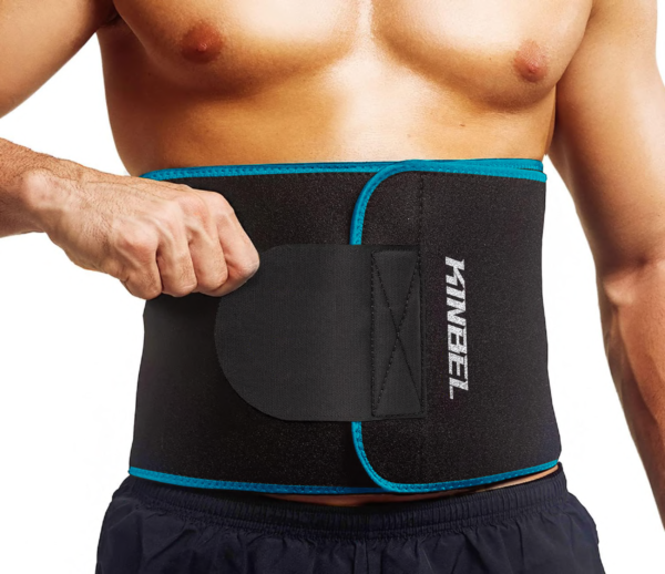 WAIST TRIMMER FOR WEIGHT LOSS WORKOUT SWEAT ENHANCER EXERCISE ADJUSTABLE WRAP AND WAIST TRAINER FOR STOMACH ADJUSTABLE ABDOMINAL MUSCLE & BACK LUMBAR SUPPORT AB BELT FOR MEN AND WOMEN. - Image 2