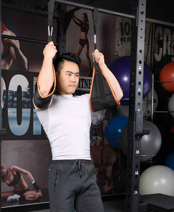 AB STRAPS, GYM HANGING SLING STRAPS WITH QUICK LOCKS FOR PULL UP ABDOMINAL TRAINING WORKOUT EQUIPMENT.