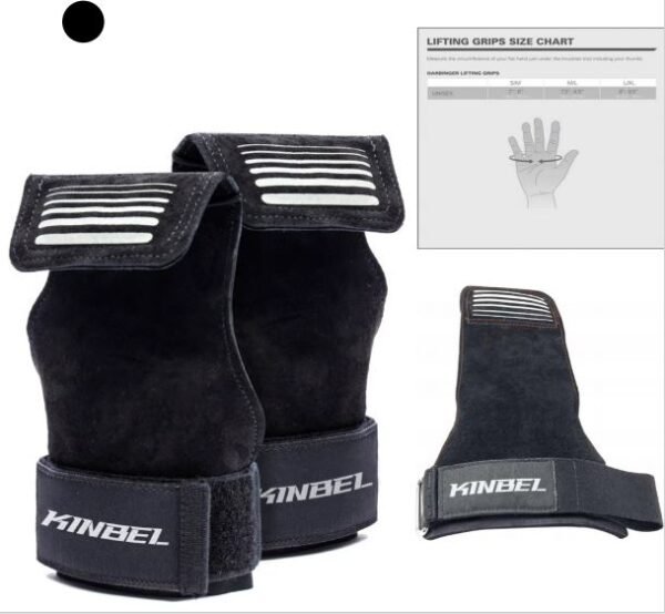 WEIGHT LIFTING GRIPS, BLACK - Image 3