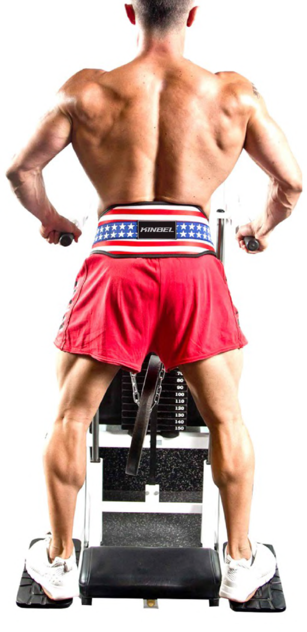 DIP BELT WITH CHAIN FOR WEIGHTLIFTING, PULL-UPS, POWER-LIFTING, CROSS-FIT, AND BODYBUILDING WORKOUTS AMERICAN PRIDE.