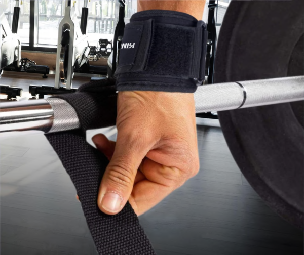 WEIGHT LIFTING STRAPS HEAVY DUTY STRAP IMPROVES GRIP FOR WEIGHTLIFTING POWER-LIFTING, BODYBUILDING & DEAD-LIFT NEOPRENE PADDED WRIST WRAPS PROVIDES SUPPORT.